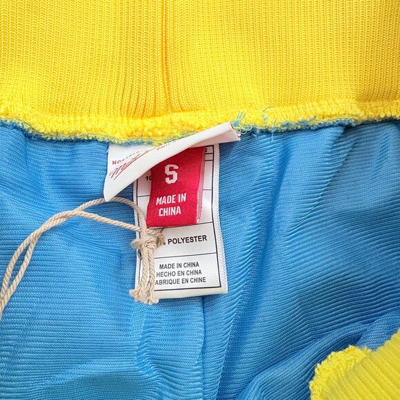 Mitchell & Ness Men’s Branded Game Day Shorts size Small Blue Yellow NWT - Picture 4 of 9